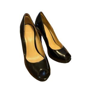 Cole Haan Chelsea Peep Toe Patent Leather Pumps‎  size 8